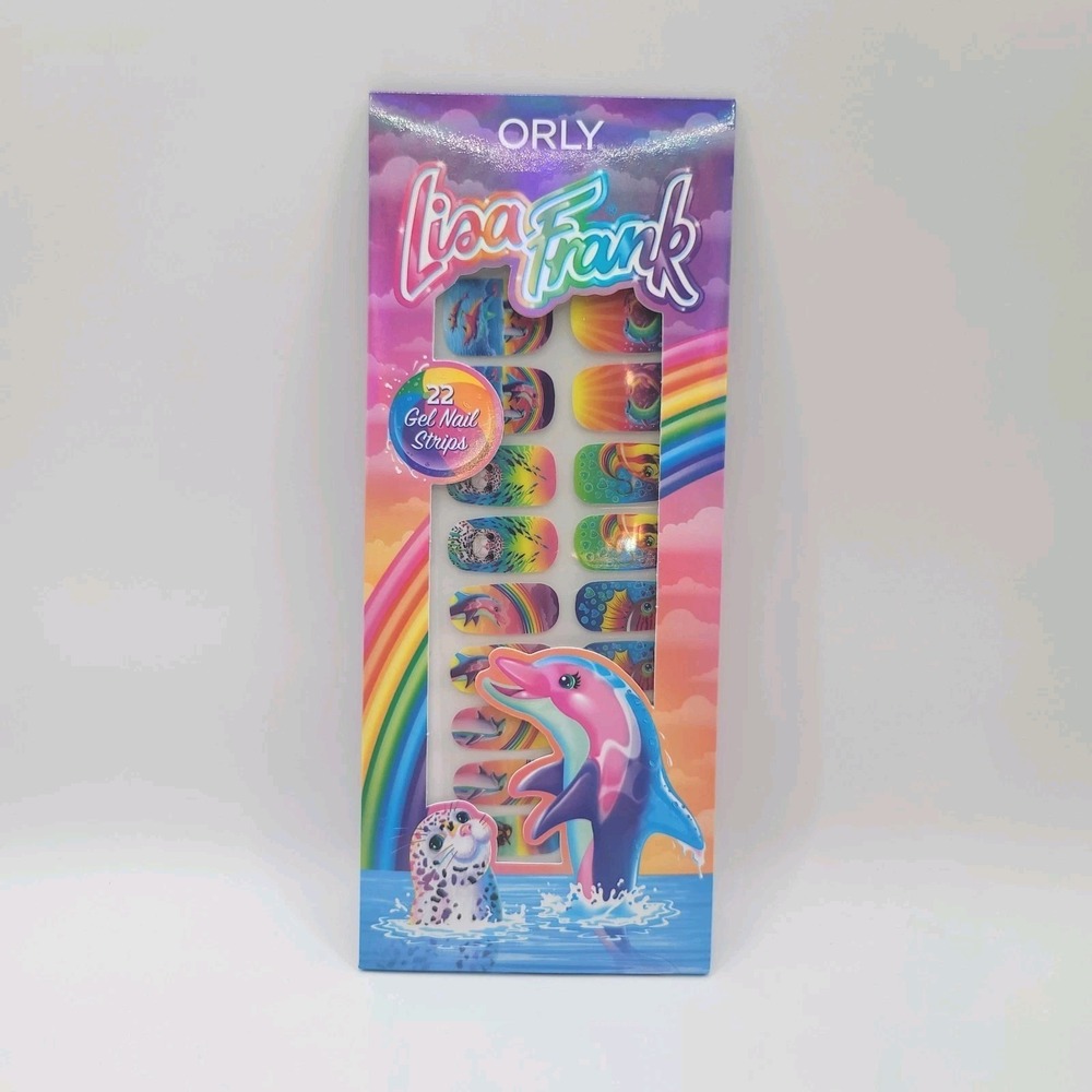 Orly Beauty Lisa Frank 22‎ Gel Nail Strips Dancing Dolphins